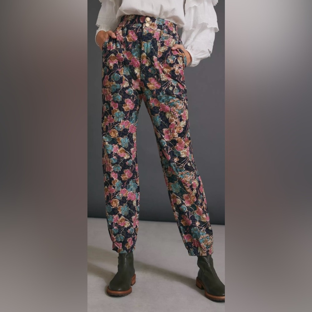 HOST PICK ⭐️ Anthropologie NWT Anisa floral corduroy joggers - Picture 3 of 16